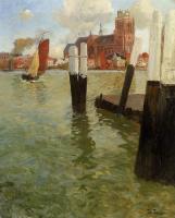 Thaulow, Frits - L'Embarcadere, Dordrecht